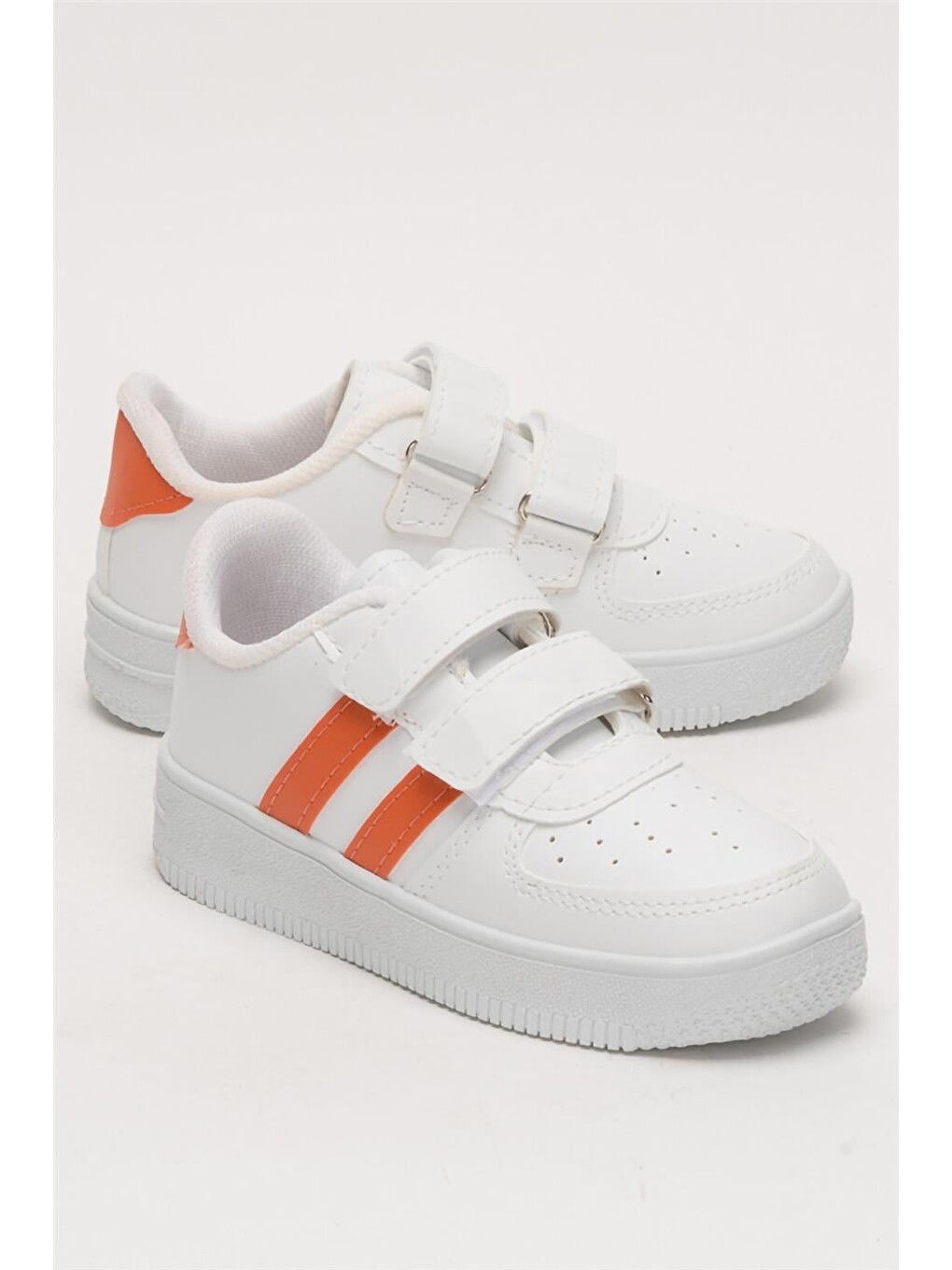 Çocuk Sneaker Spor Ayakkabı Beyaz - Turuncu-1