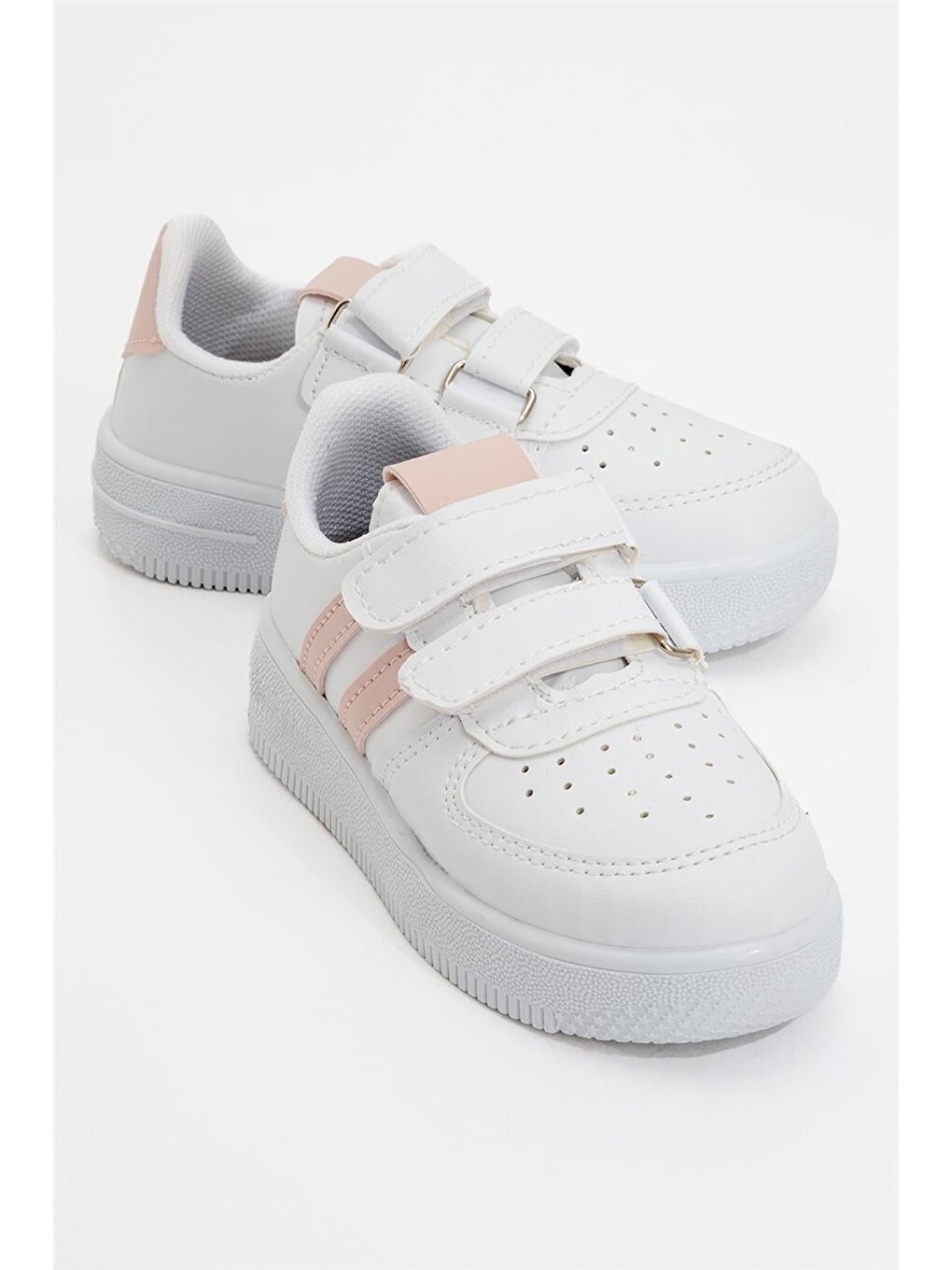Çocuk Sneaker Spor Ayakkabı Beyaz - Pudra-2