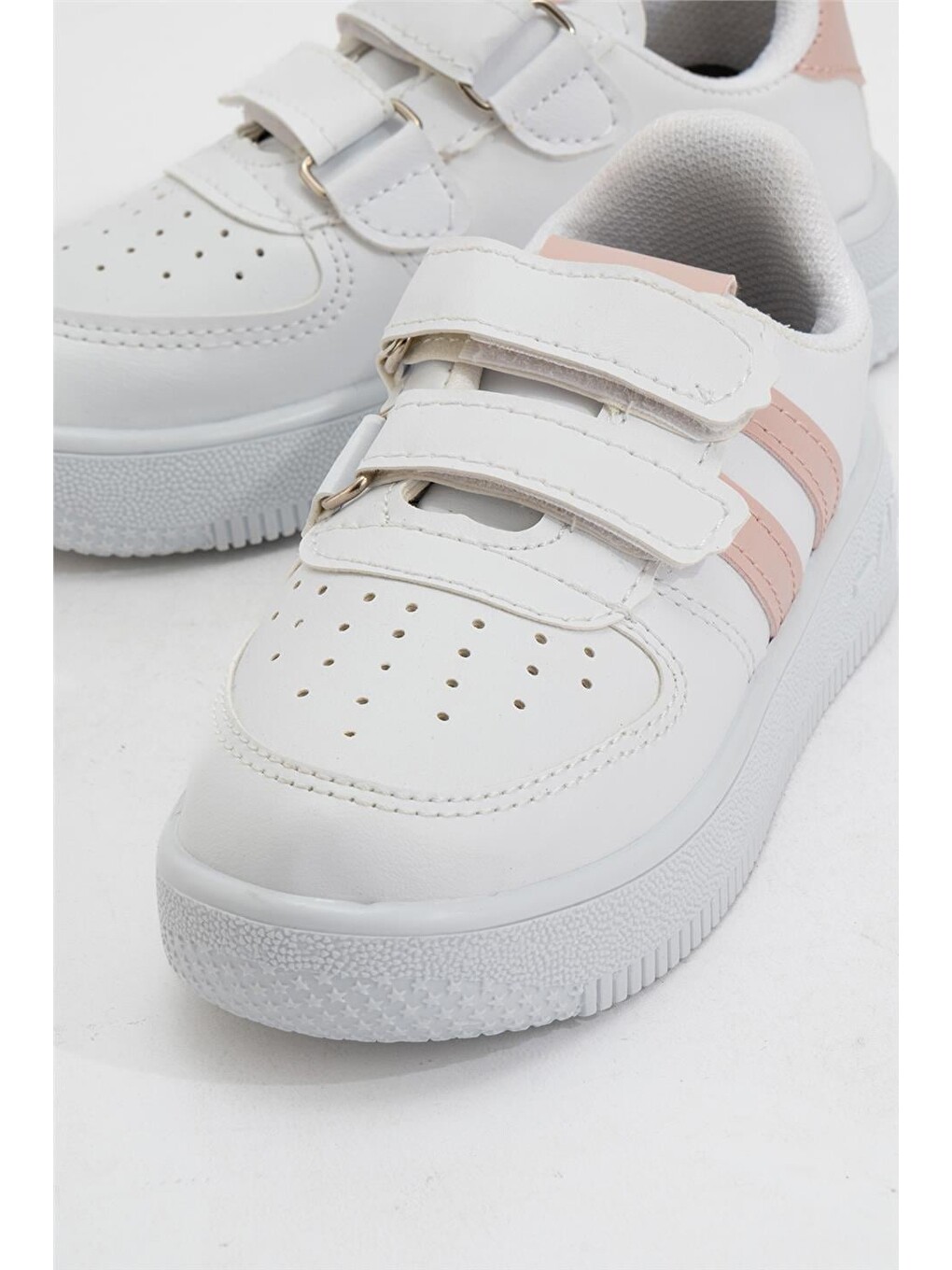 Çocuk Sneaker Spor Ayakkabı Beyaz - Pudra-5