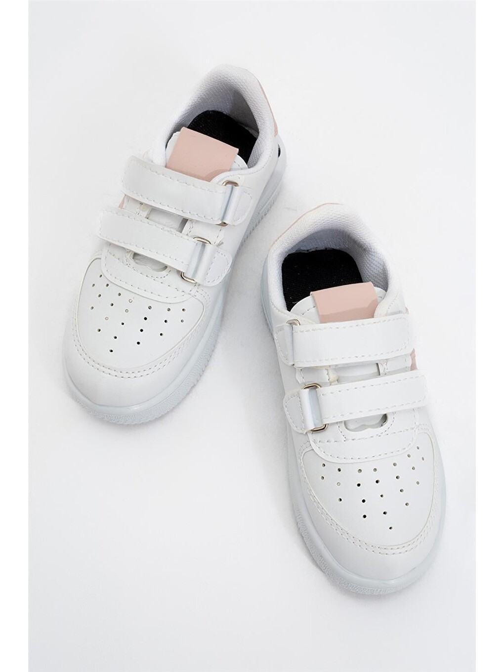 Çocuk Sneaker Spor Ayakkabı Beyaz - Pudra-9