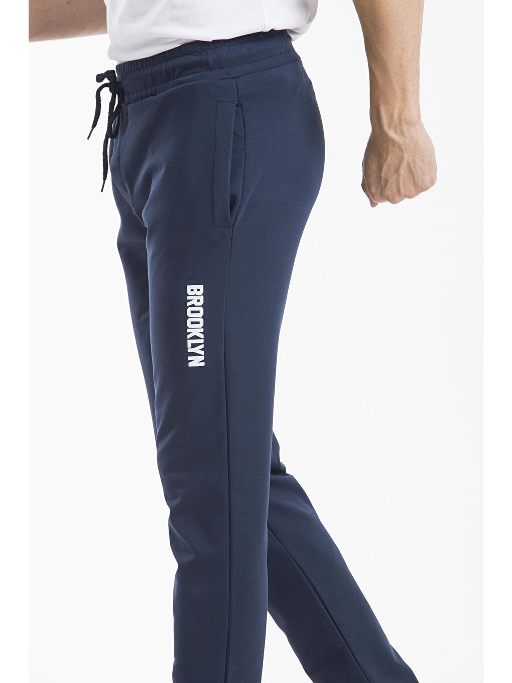 Lacivert Erkek Regular Fit Broklyn Baskılı İnce Jogger Eşofman Altı SPR 205