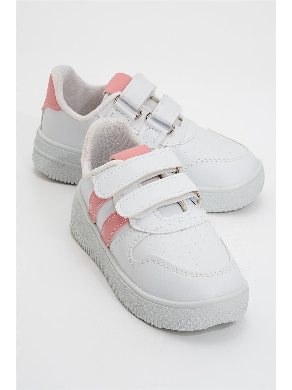 Pembe Çocuk Sneaker Spor Ayakkabı Pudra - Beyaz-2