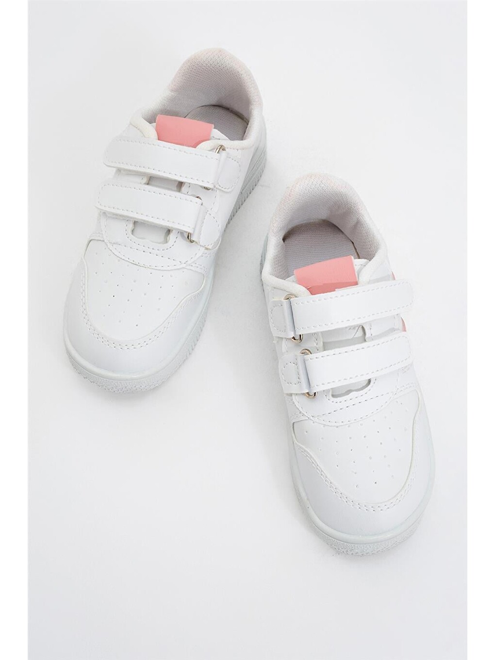 Pembe Çocuk Sneaker Spor Ayakkabı Pudra - Beyaz-6