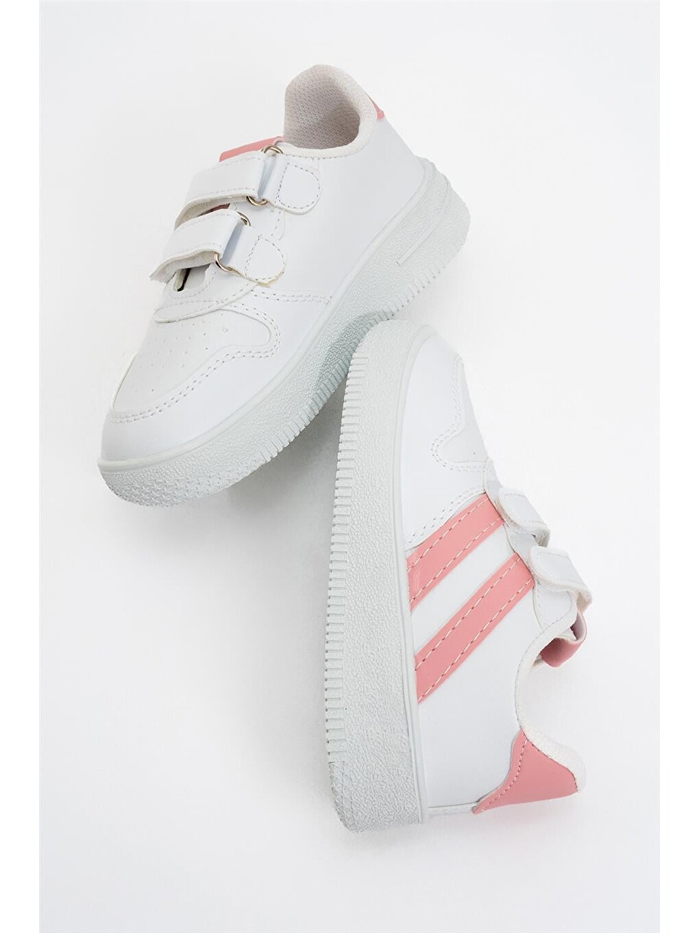 Pembe Çocuk Sneaker Spor Ayakkabı Pudra - Beyaz-8
