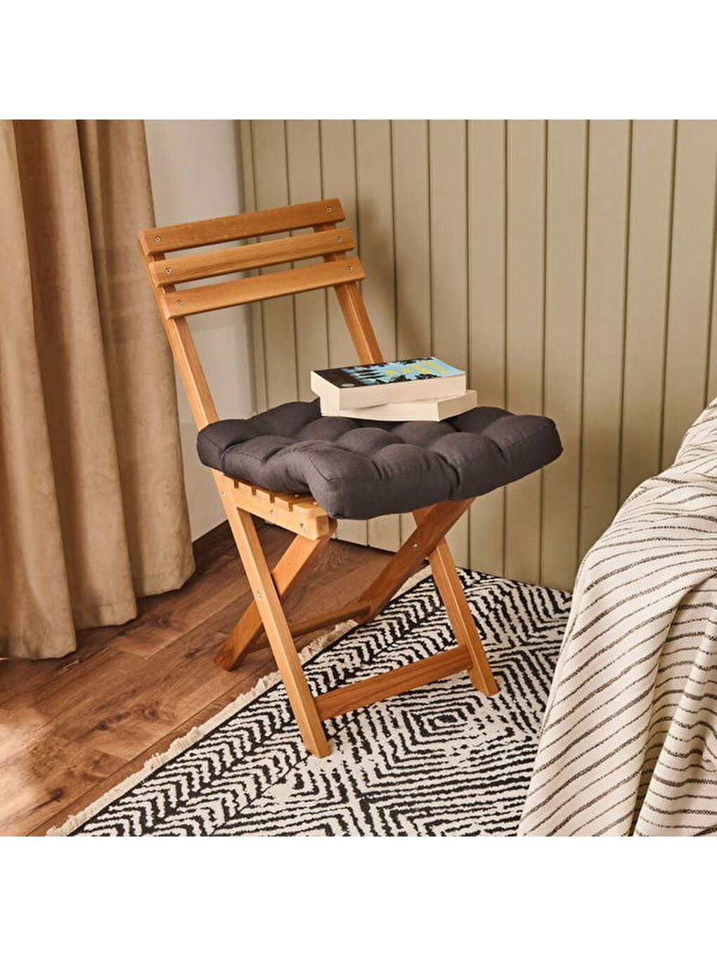 Soft Traum Sandalye Minderi - Antrasit - 45x45 cm-6