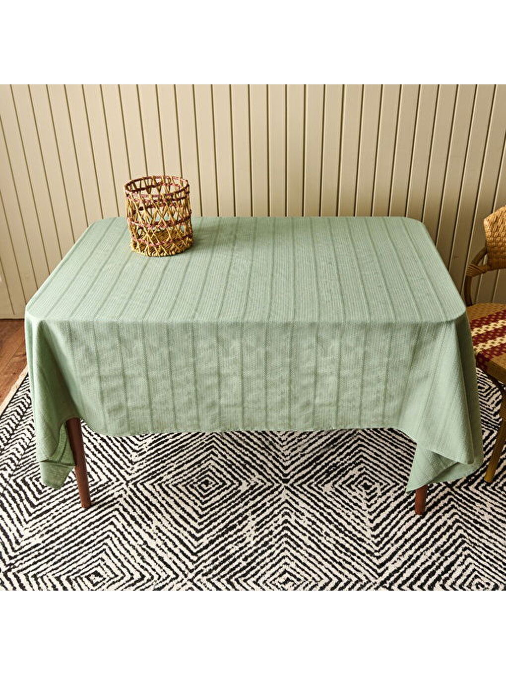 Soft Granny Masa Örtüsü - Yeşil - 140x200 cm