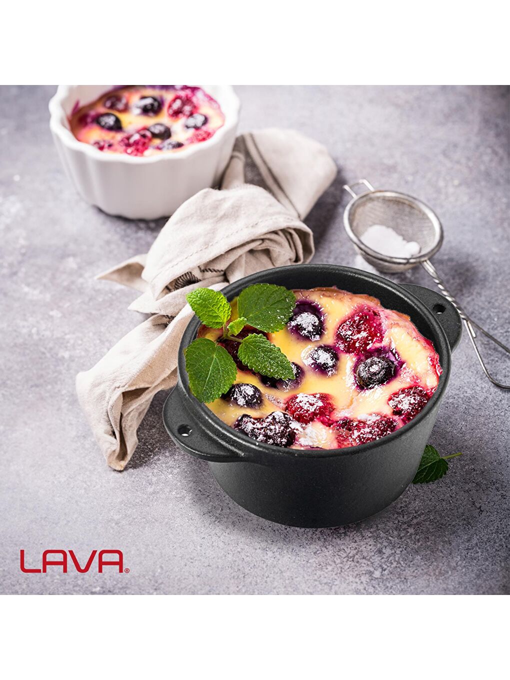 Siyah Yuvarlak Sufle / Sos Kabı. Çap(Ø)8cm.-6