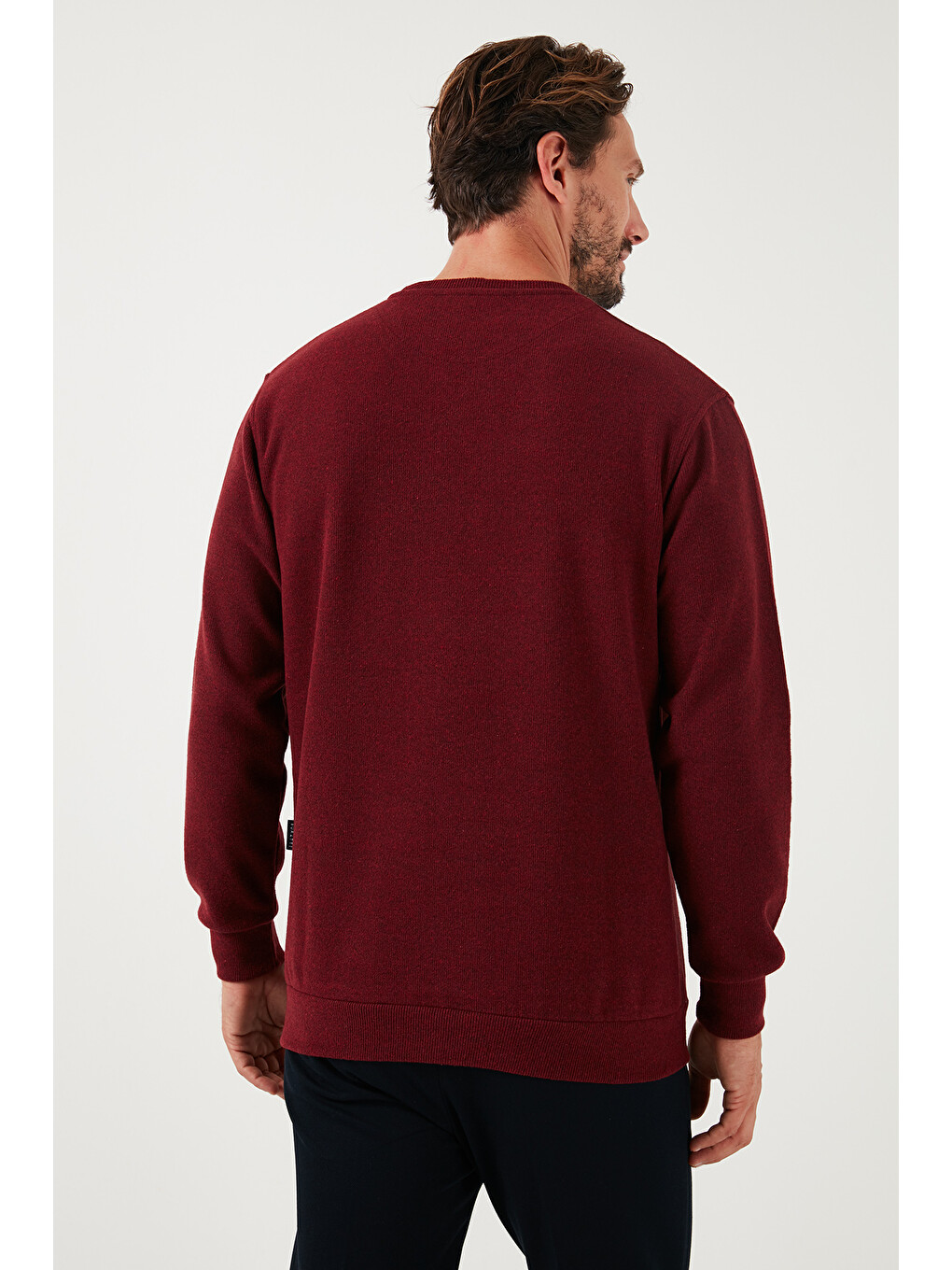 Mürdüm Slim Fit Bisiklet Yaka Pamuklu Erkek Büyük Beden Kazak 456201-4