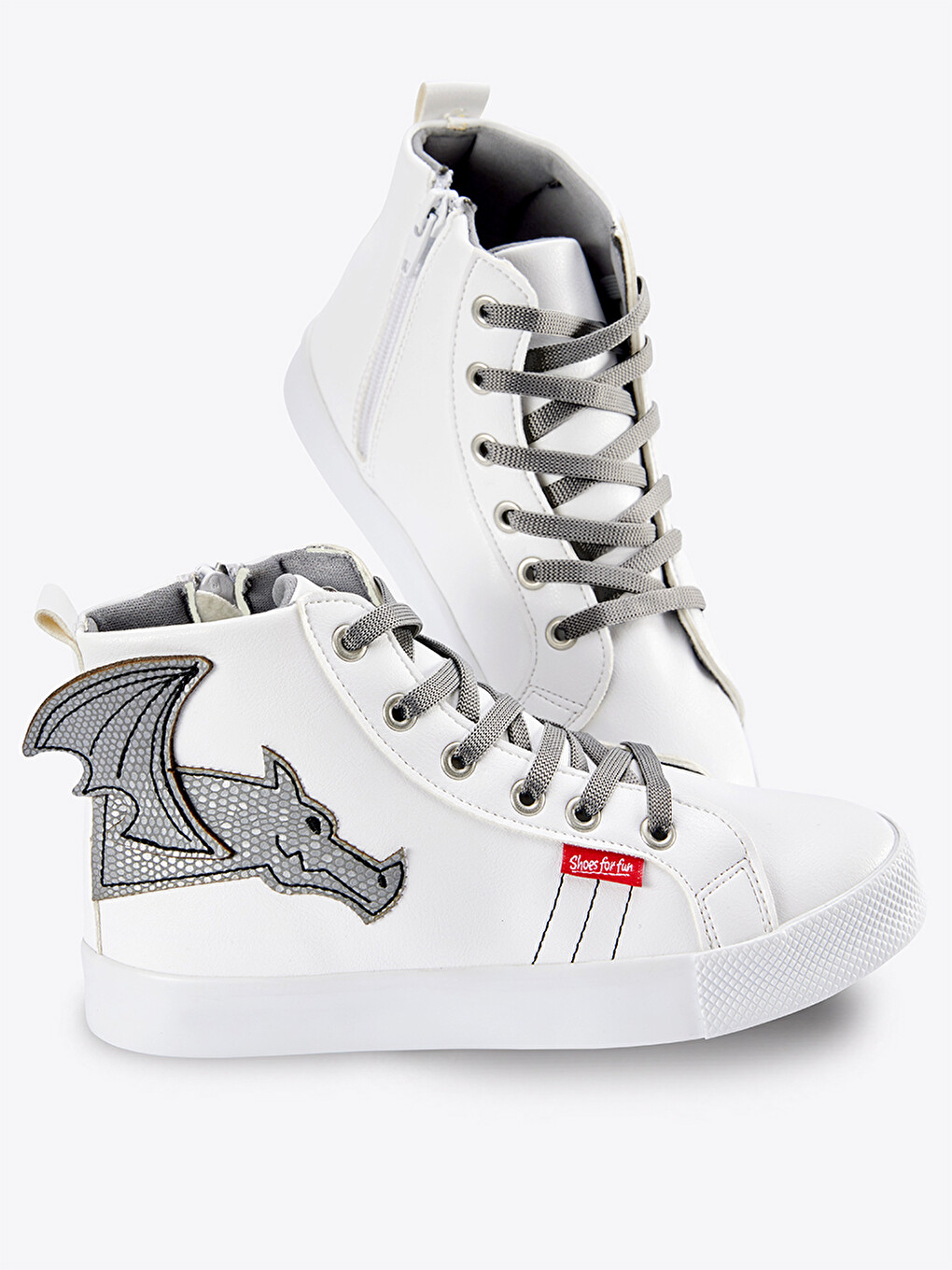 Beyaz Ejderha Erkek Çocuk Sneakers Spor Ayakkabı-1