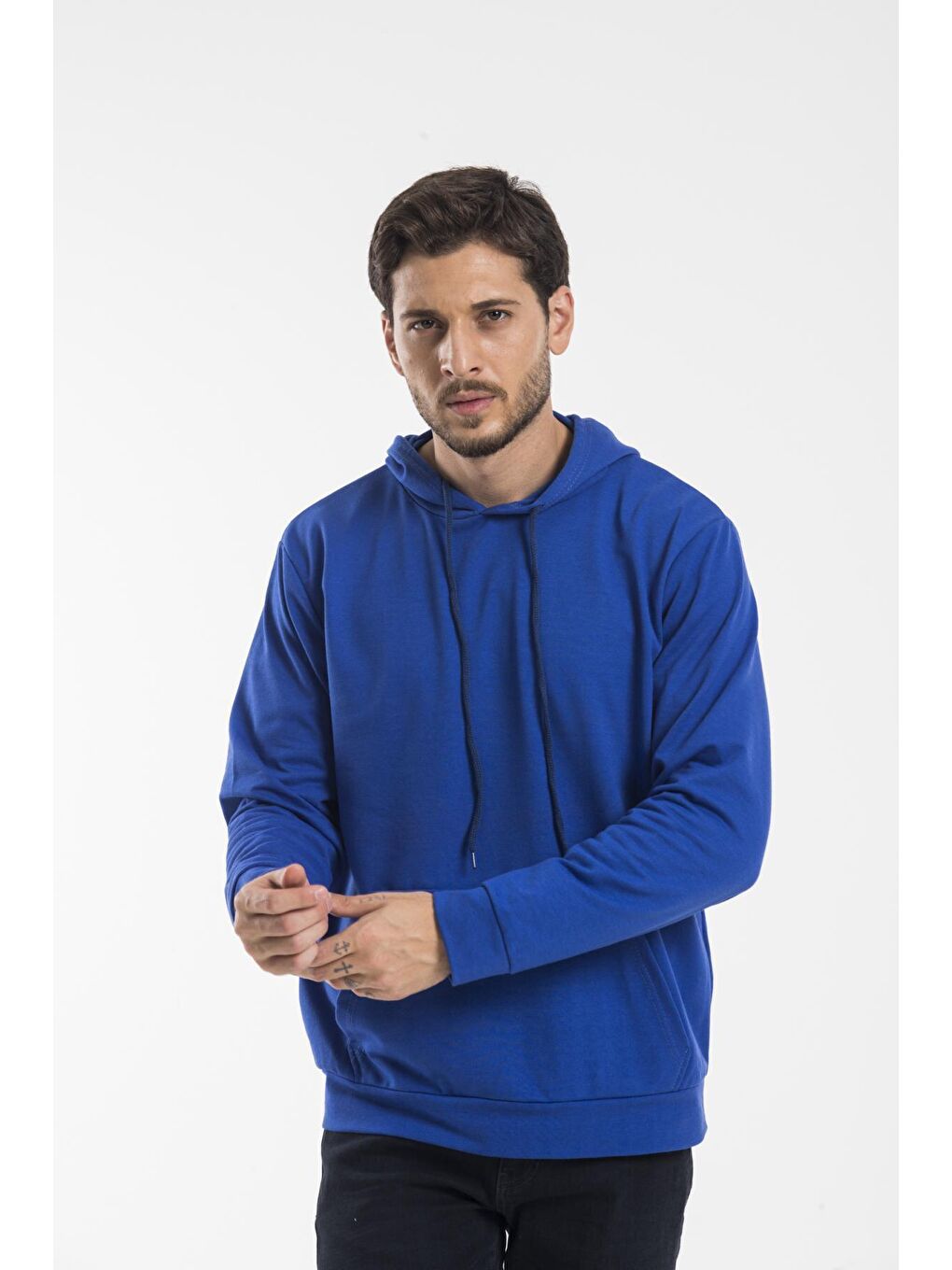 Süperlife Saks Erkek Kapşonlu Regular Fit İnce Sweatshirt SPR 20K55