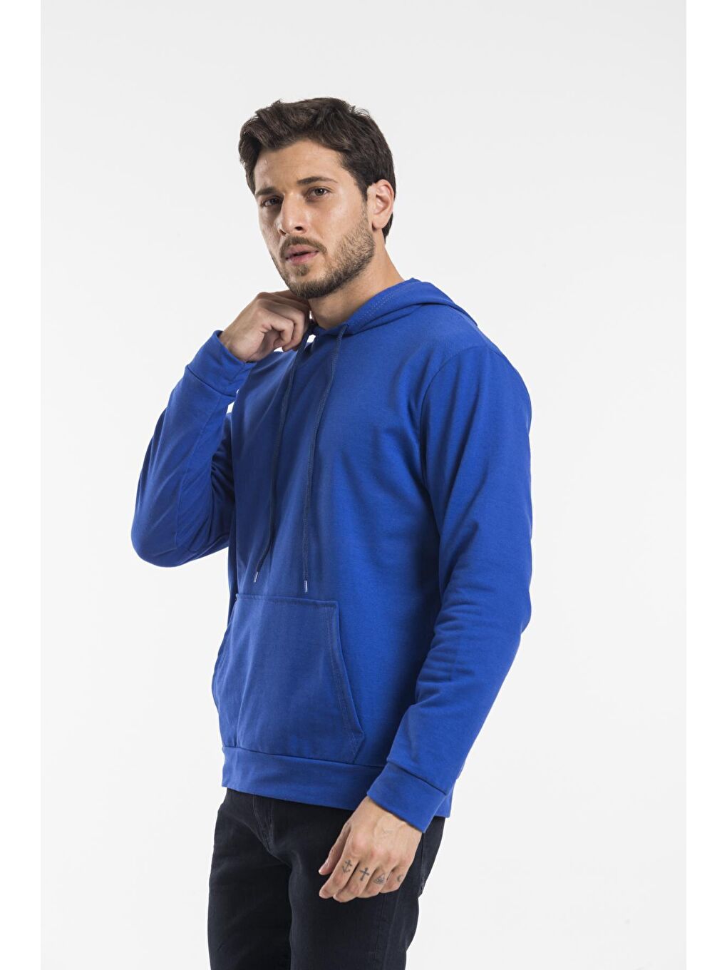 Süperlife Saks Erkek Kapşonlu Regular Fit İnce Sweatshirt SPR 20K55 - 1