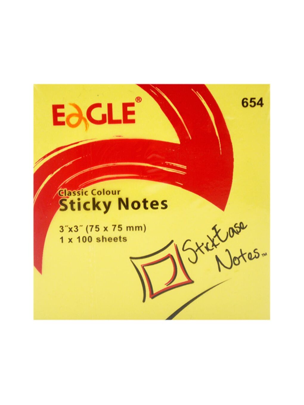75x75 mm Klasik Renk Yapışkanlı Not Kağıdı 100 Yaprak Sarı (654)