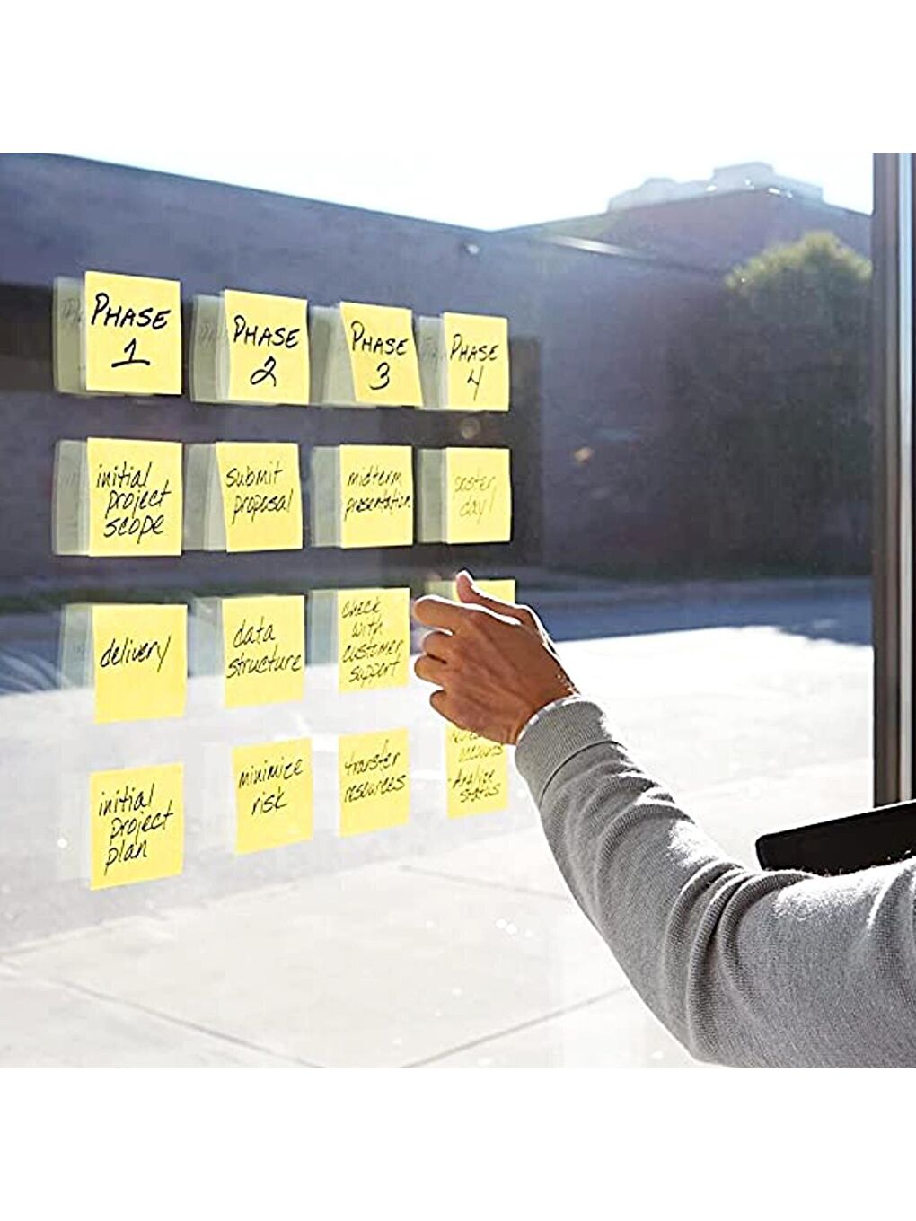 75x75 mm Klasik Renk Yapışkanlı Not Kağıdı 100 Yaprak Sarı (654)-8