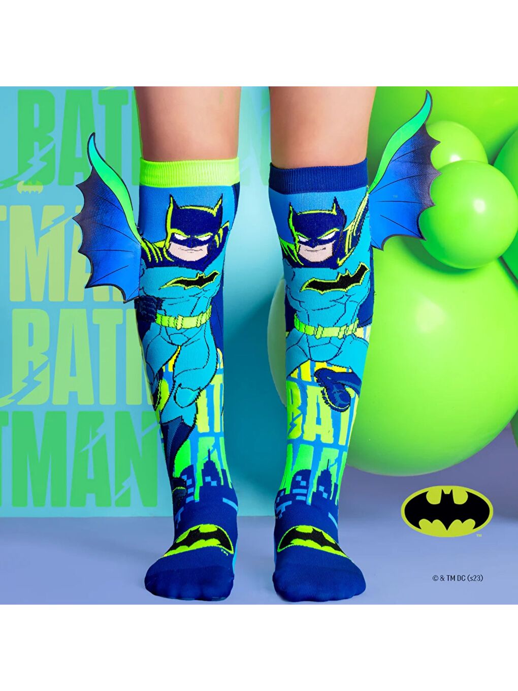 Karışık Batman Neon Çorap-2