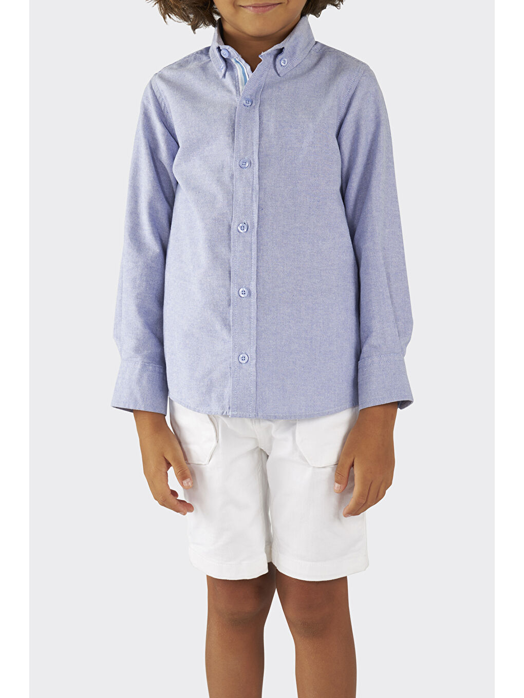 Mavi Erkek Çocuk Oxford Gömlek-2