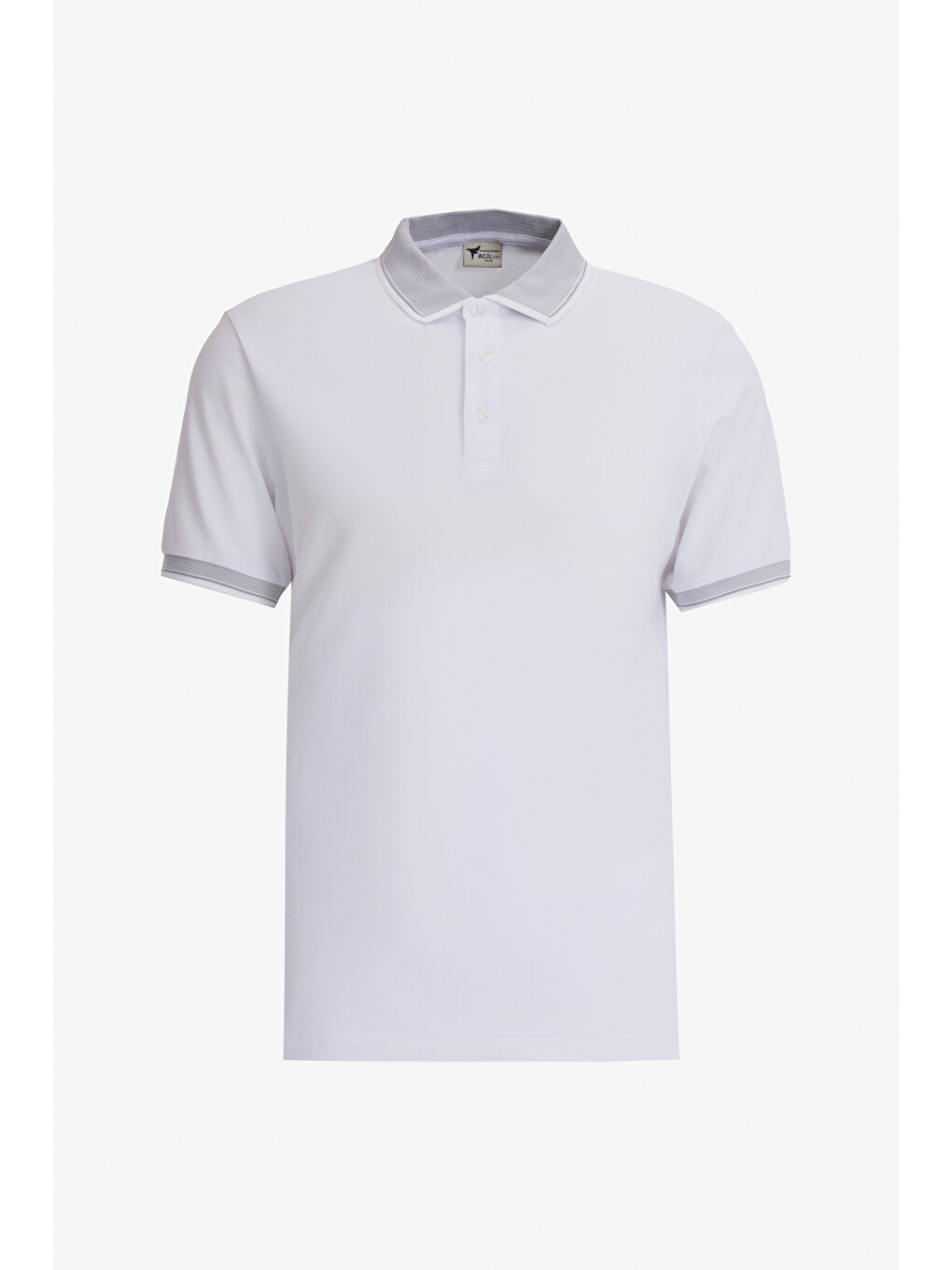 Siyah Erkek Sıyah-beyaz-lacıvert Slim Fit Dar Kesim 3 'lü Kıvrılmaz Polo Yaka Tişört-10