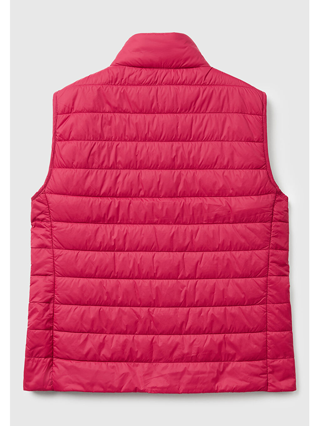 Kadın Fuşya Polyester Dolgulu Fermuarlı Slim Fit Pufa Yelek-3