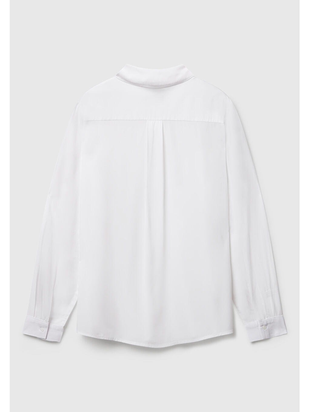 Kadın Beyaz %100 Viskoz Düğmeli Gömlek-3