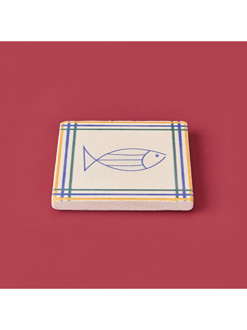 Karışık Kitchen Fish Bardak Altlığı - Renkli - 10 cm