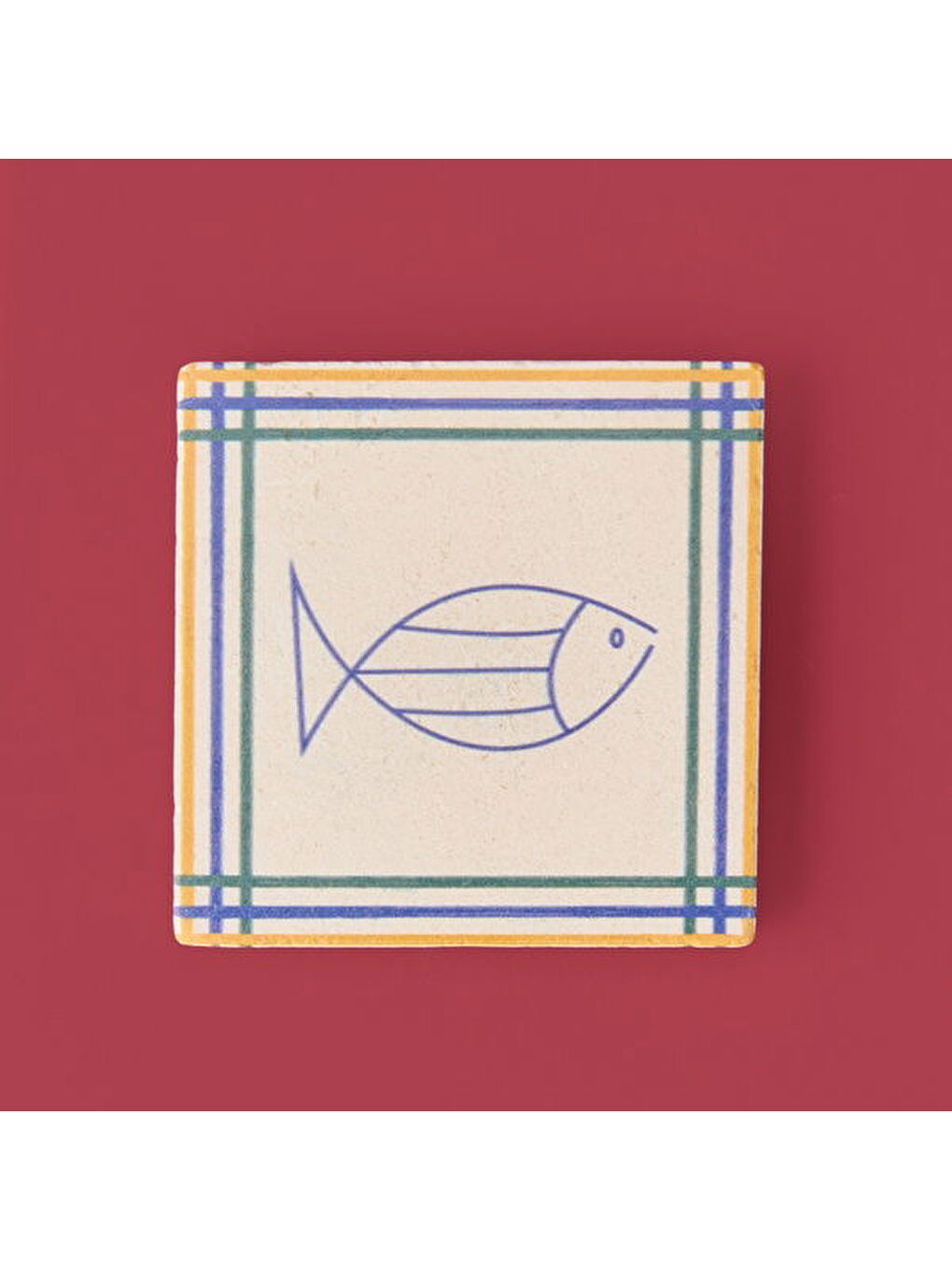 Karışık Kitchen Fish Bardak Altlığı - Renkli - 10 cm-2