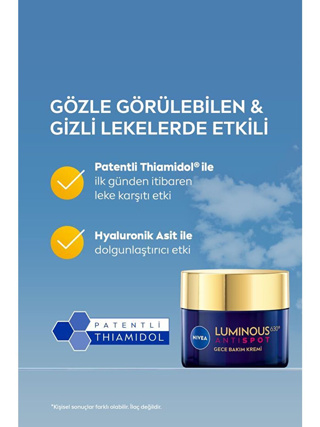 Luminous630 Thiamidol Etkili Leke Karşıtı Gece Yüz Bakım Kremi 50ml, Hyaluronik Asit, Nemlendirici-2