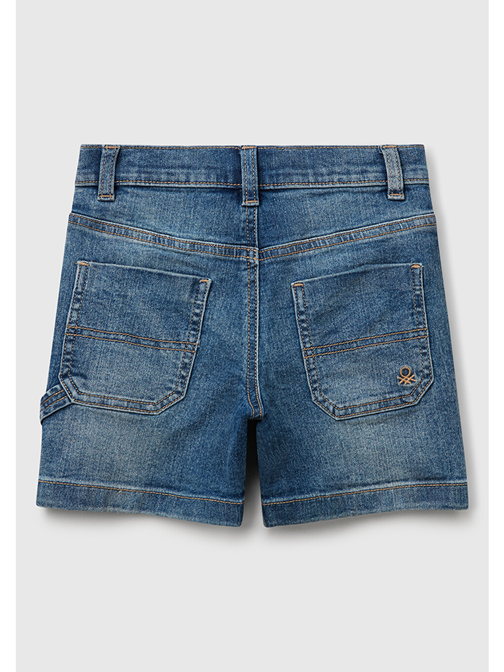 Mavi Erkek Çocuk Koyu Denim Yanı Detaylı Cepli Denim Streç Bermuda Şort-1