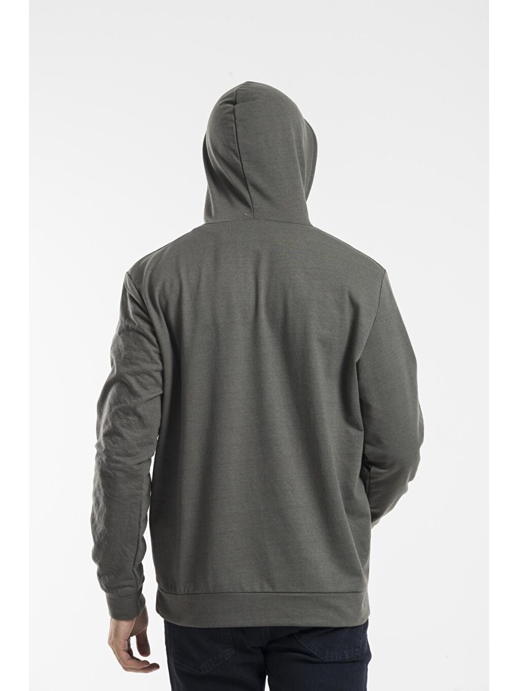 Süperlife Haki Erkek Kapüşonlu Regular Fit İnce Sweatshirt SPR 20K55 - 2