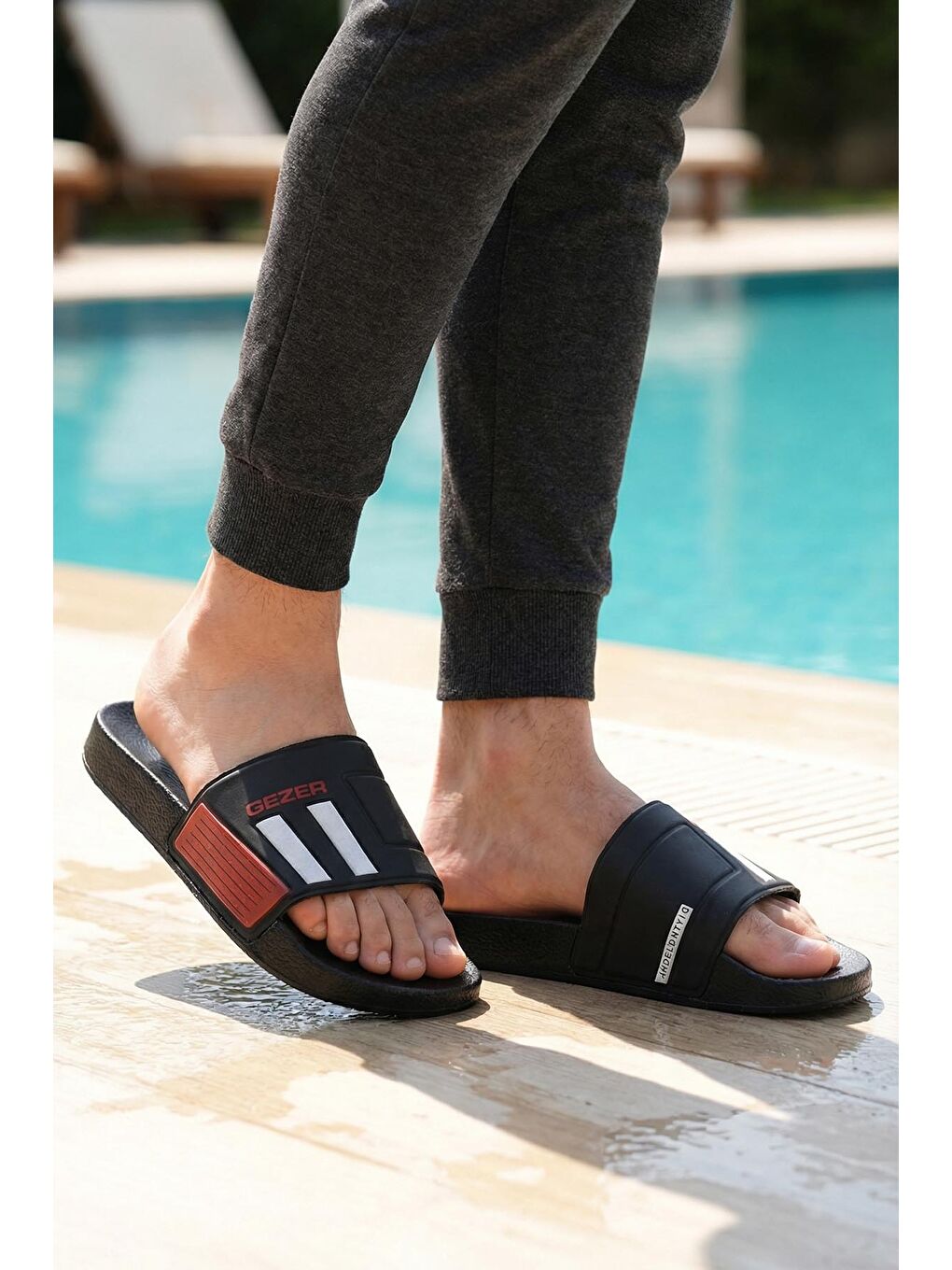 Siyah Yazlık Erkek Terlik