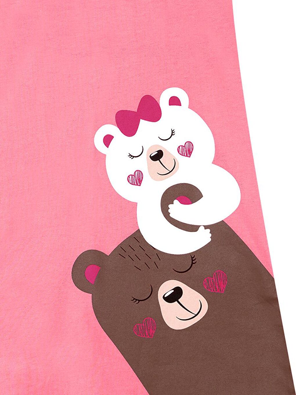 Ayıcıklar Kız Çocuk Pembe Elbise-4