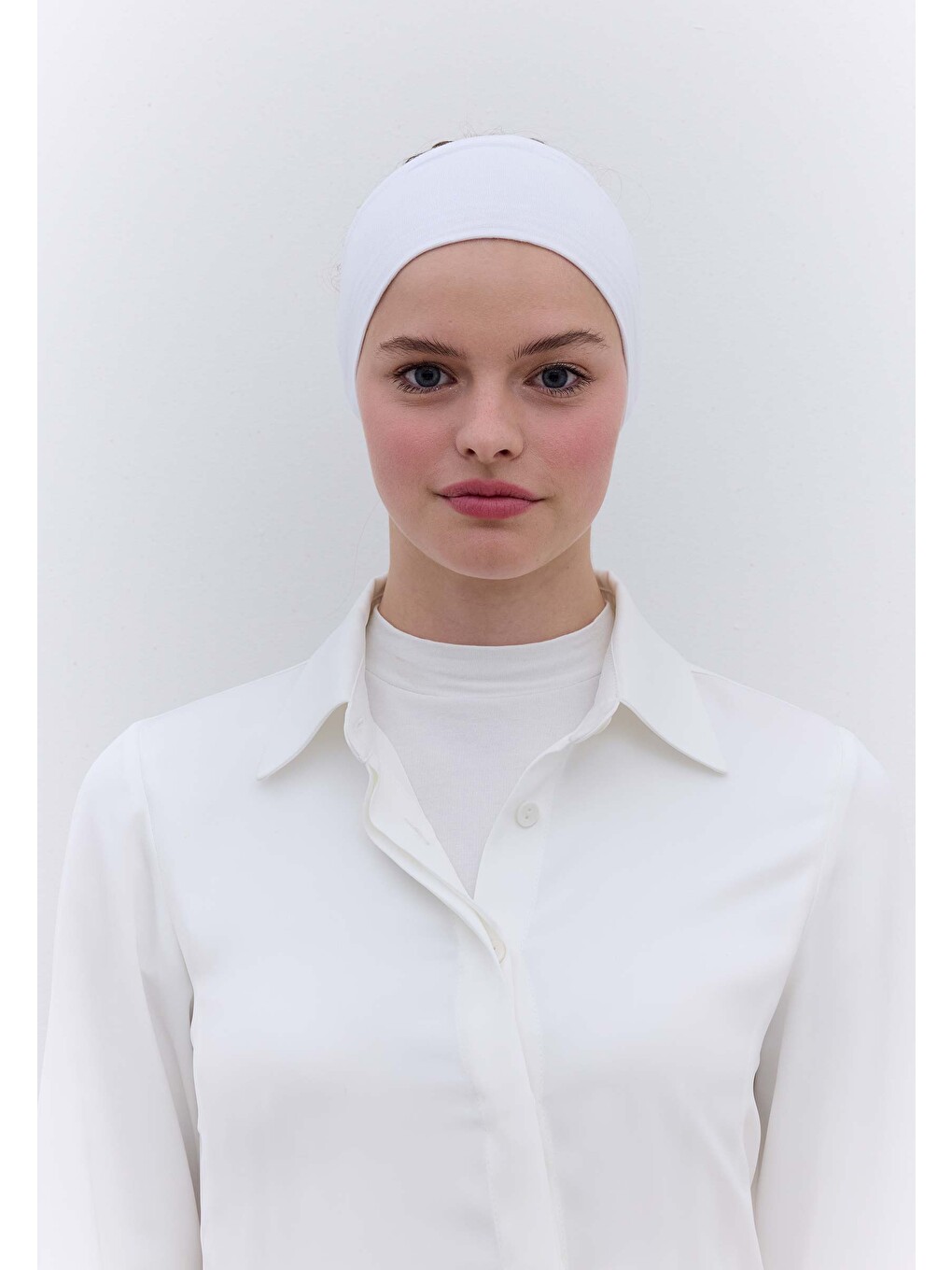 Silikonlu Bandana Beyaz-3