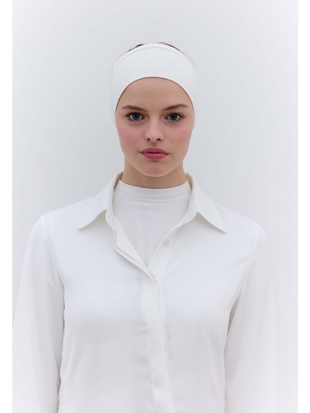 Silikonlu Bandana Kırık Beyaz-3