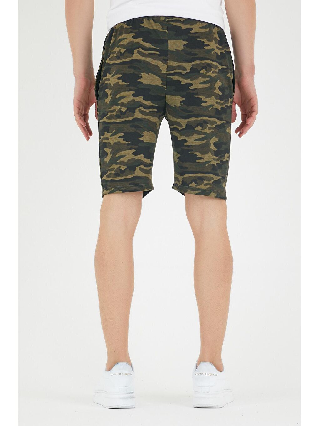 Yeşil Dar Kalıp Air Baskılı Erkek Şort SPR21Y52-3