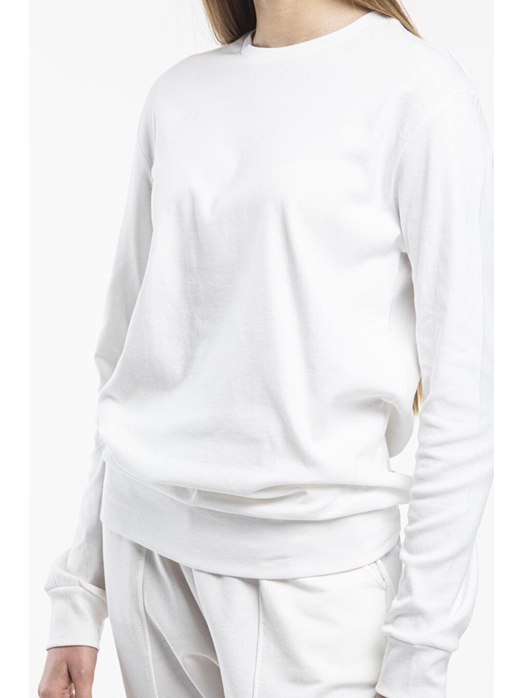 Ekru Kadın Bisiklet Yaka Regular Fit Sweatshirt spr21k17-1