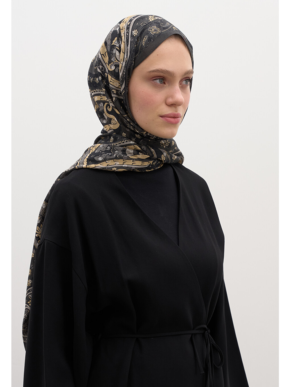 Panthea Desen Şal Antrasit