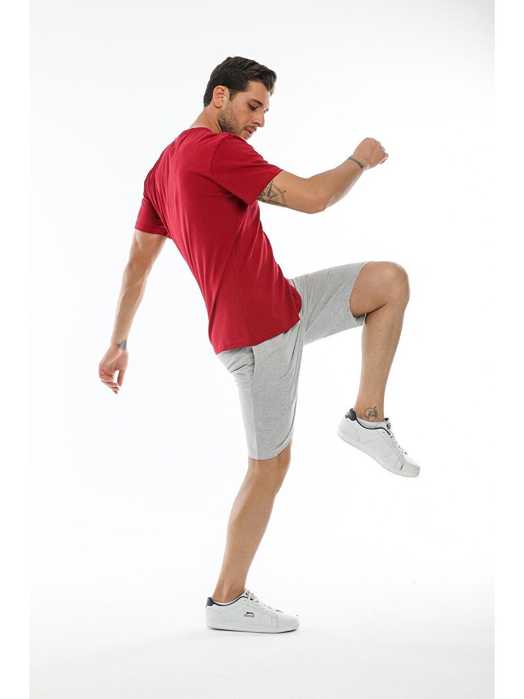 Gri Regular Fit Nakışlı Brooklyn Erkek Şort SPR21Y57-1