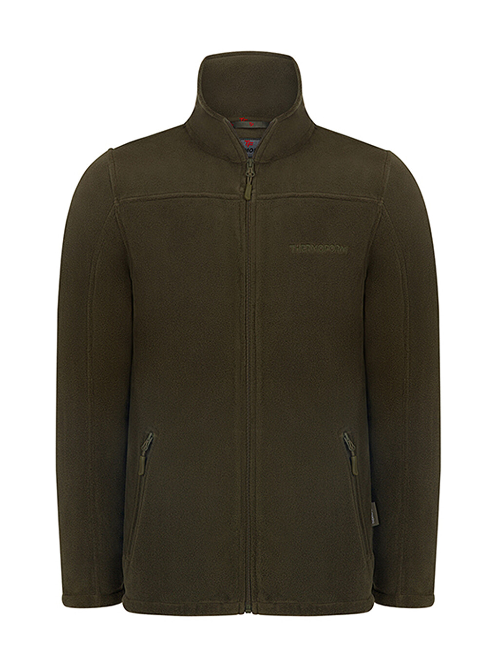 Haki Erkek Polar Fermuarlı Sweatshirt-2