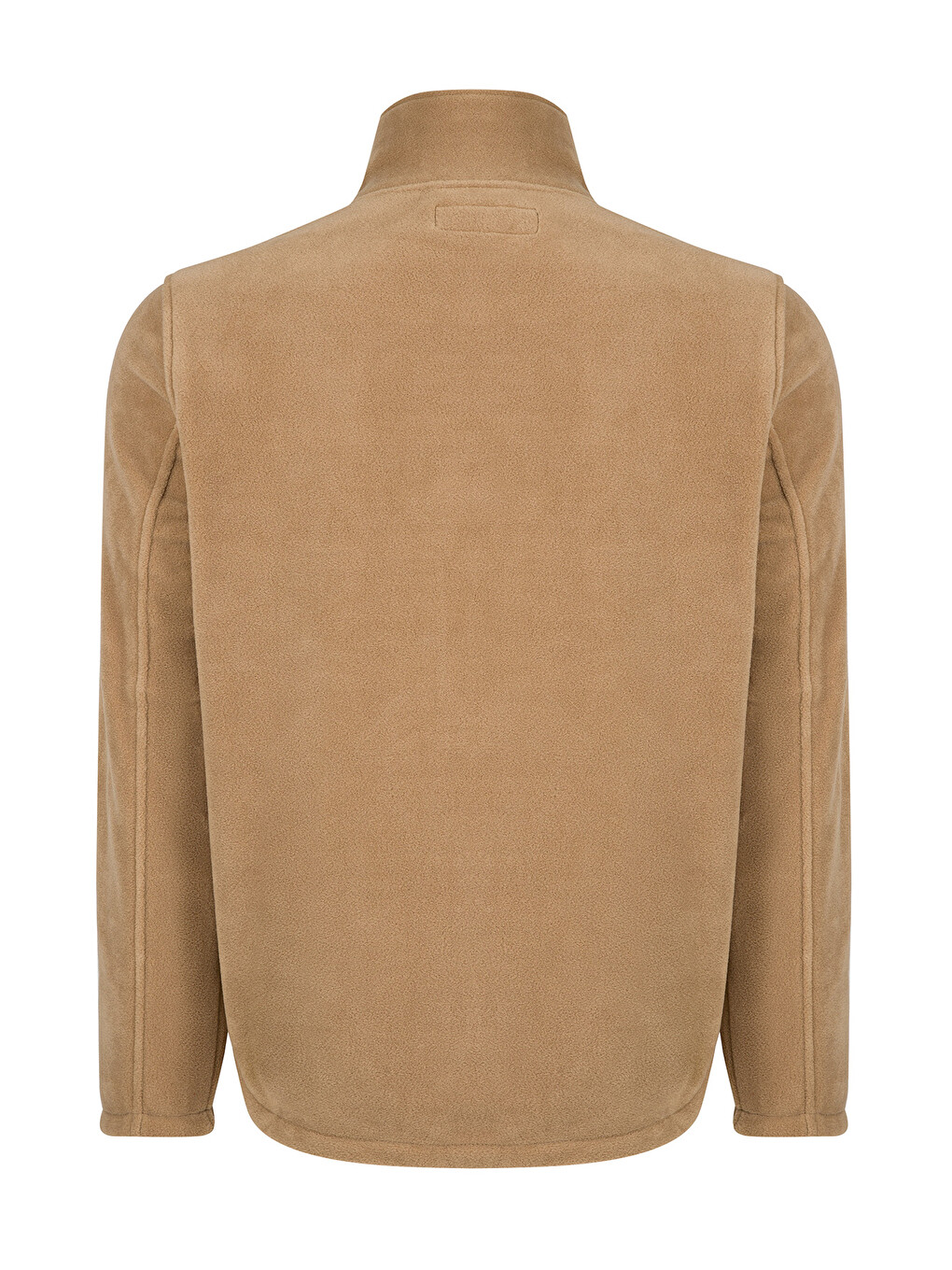 Bej Erkek Polar Dik Yaka Sweatshirt-3