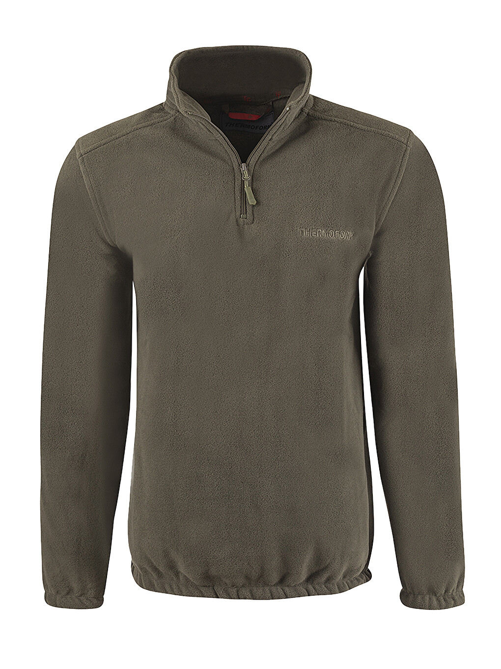 Haki Erkek Polar Dik Yaka Sweatshirt
