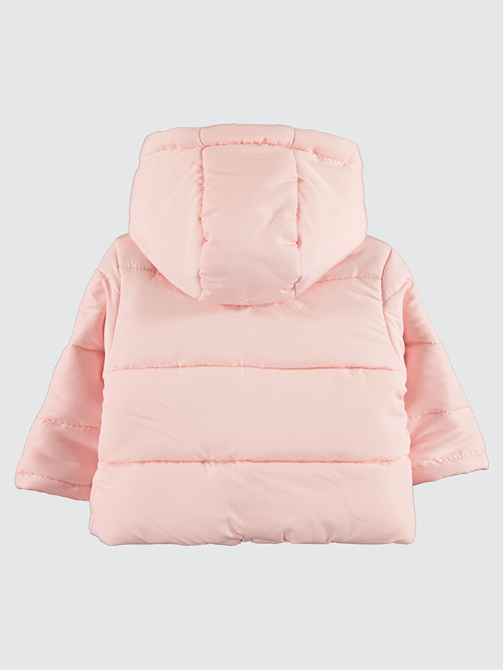 Kız Bebek Kapüşonlu Mont 6-18 Ay Şeker Pembesi-3