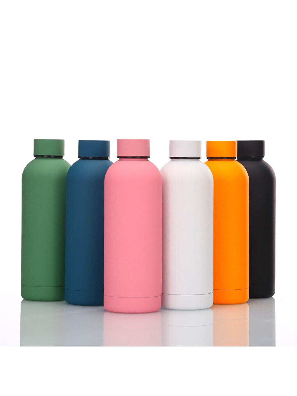 Pastel Renklerde Paslanmaz Çelik Matara 500 Ml Turuncu-5