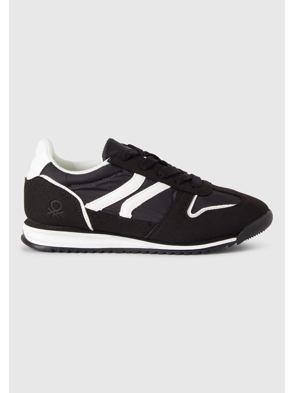 Erkek Çocuk Siyah Süet Ve Deri Görünüm Parçalı Sneaker