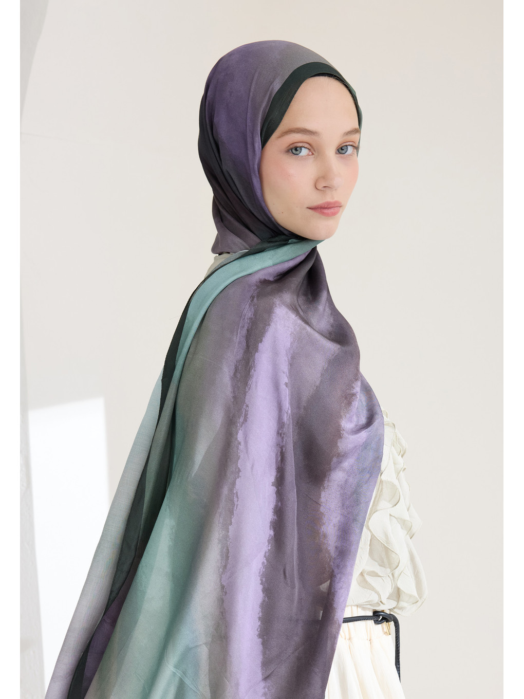 Ombre Floş Viskon Şal Soft Yeşil-2
