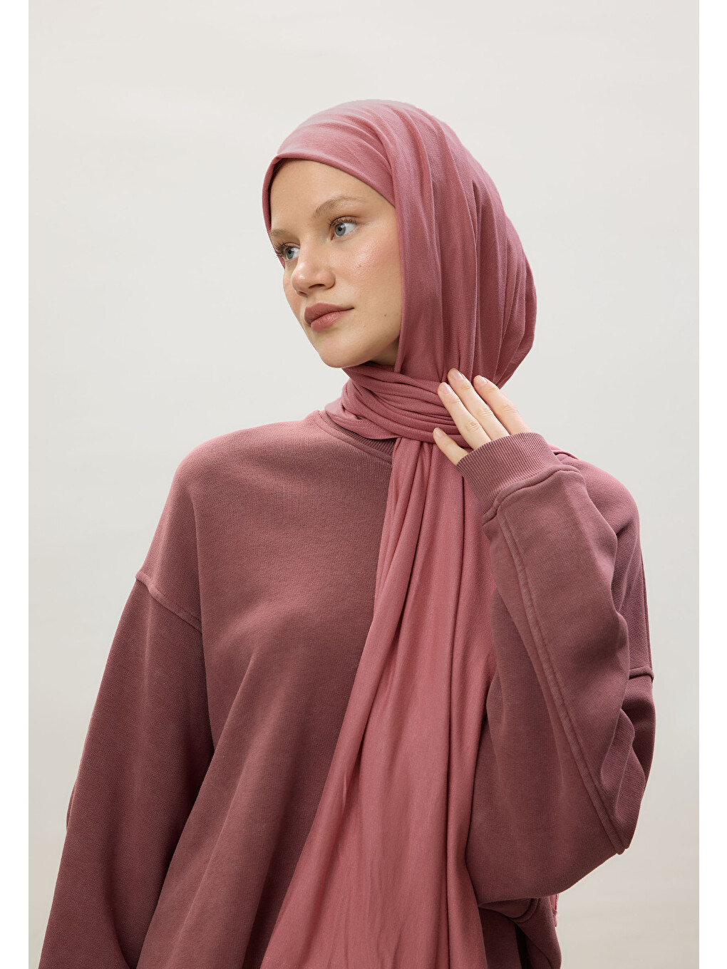 Pembe Penye Şal Gül Yaprağı-3