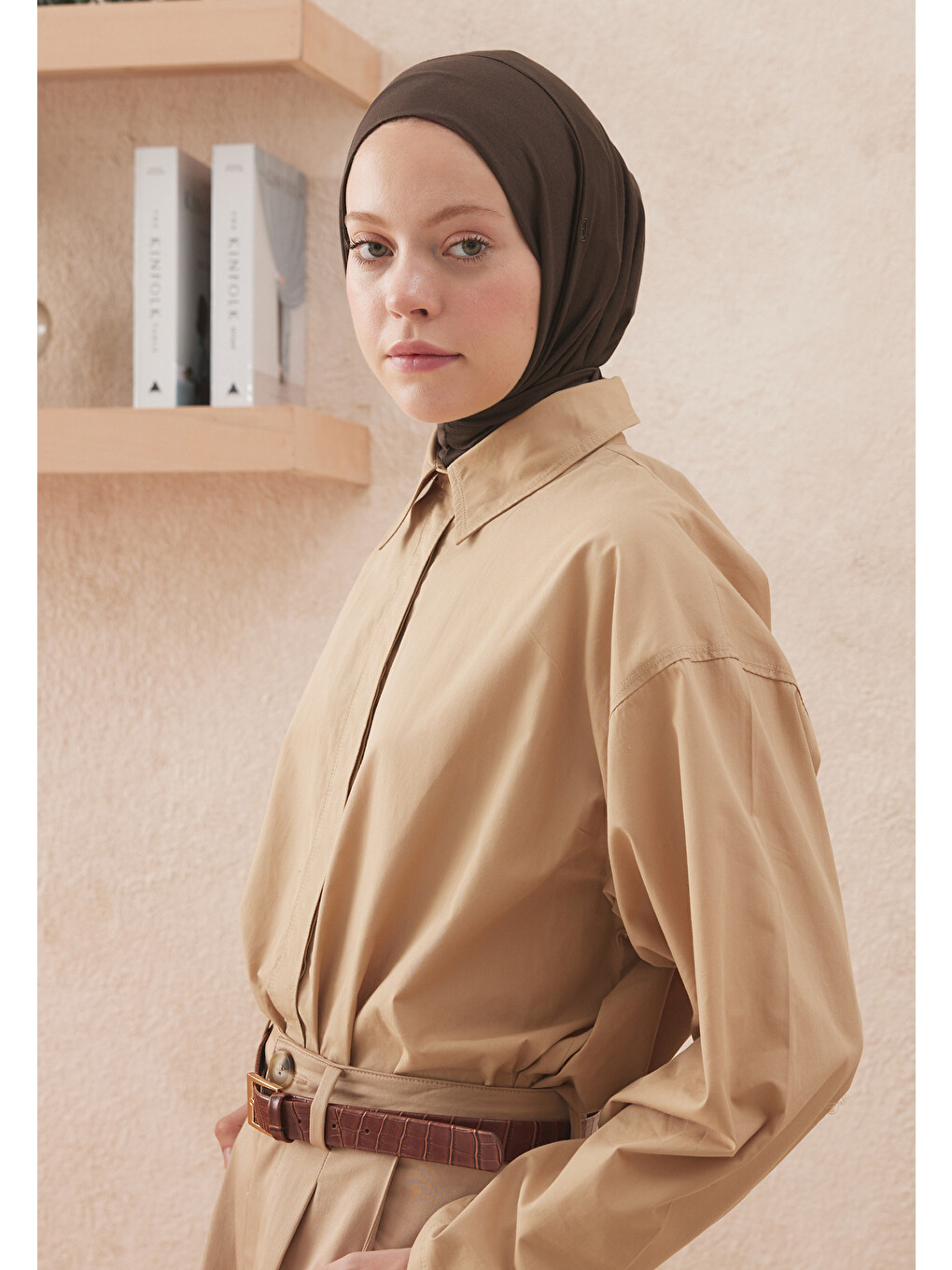 Kahverengi Athletic Hijab Kakao-3