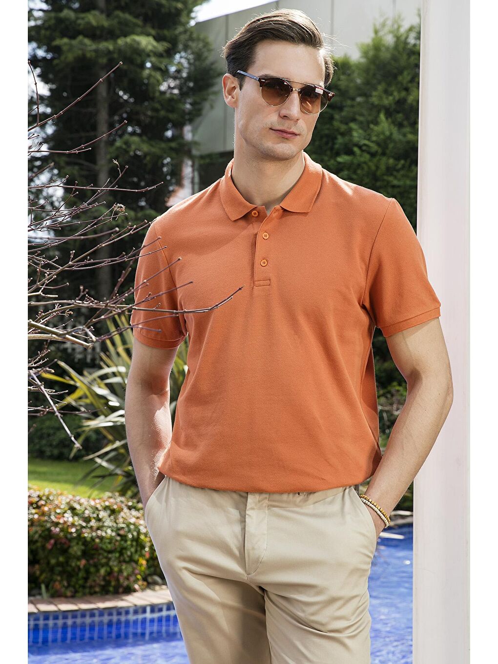 Buratti Kahverengi % 100 Pamuk Düğmeli Regular Fit Polo T Shirt 5902127 - 1