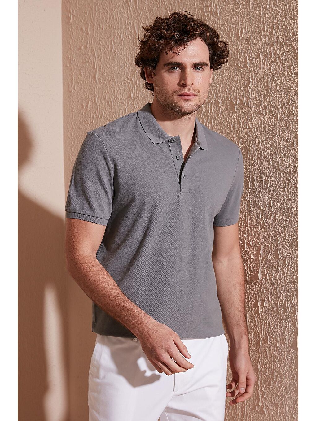 Buratti Haki % 100 Pamuk Düğmeli Regular Fit Polo T Shirt 5902127