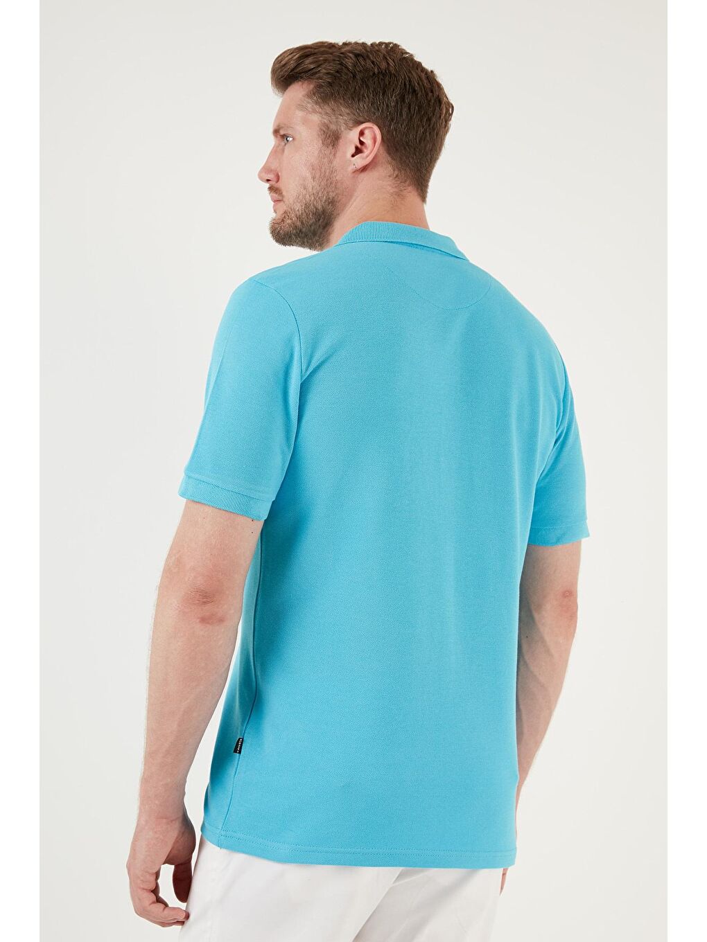 Turkuaz % 100 Pamuk Düğmeli Regular Fit Polo Tişört 5902127-5