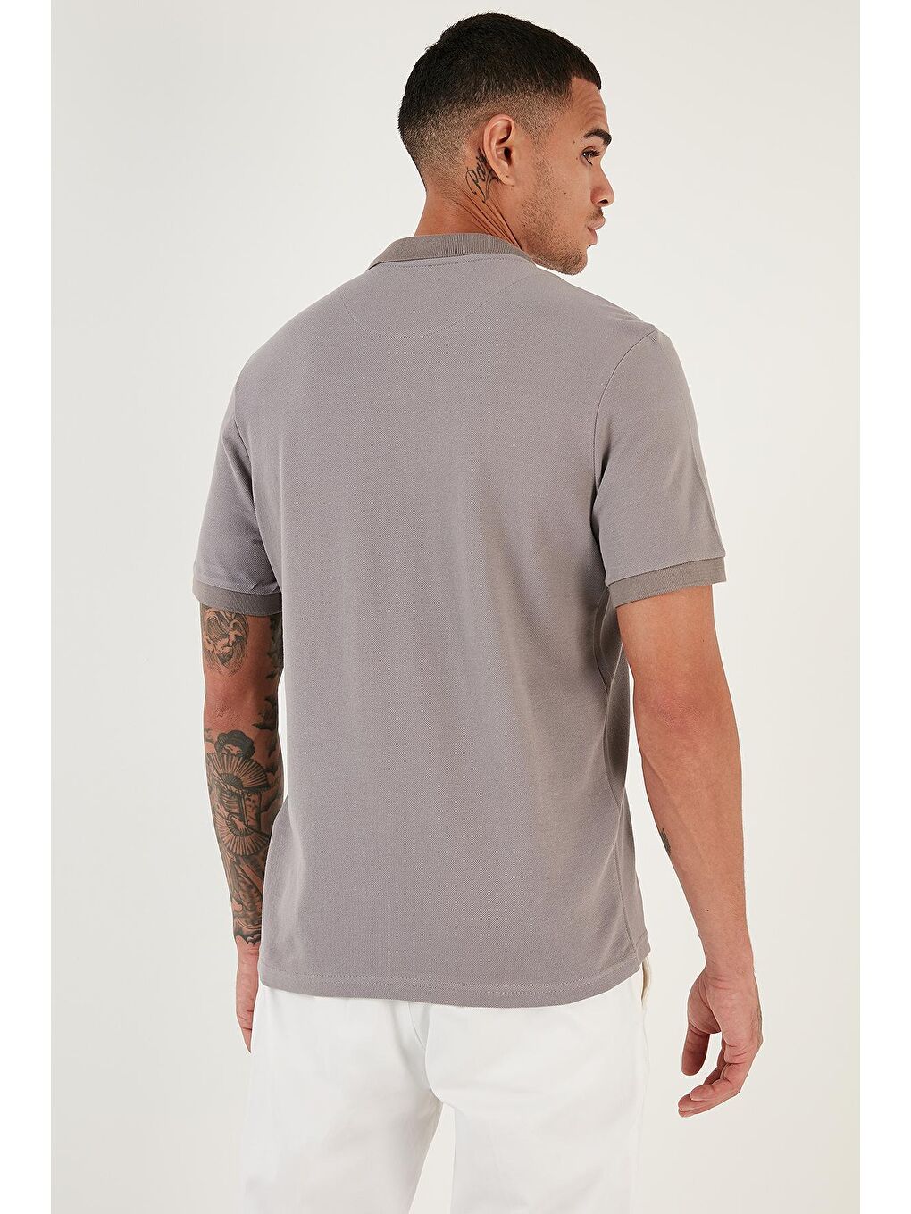 Buratti Gri % 100 Pamuk Düğmeli Regular Fit Polo T Shirt 5902127 - 5