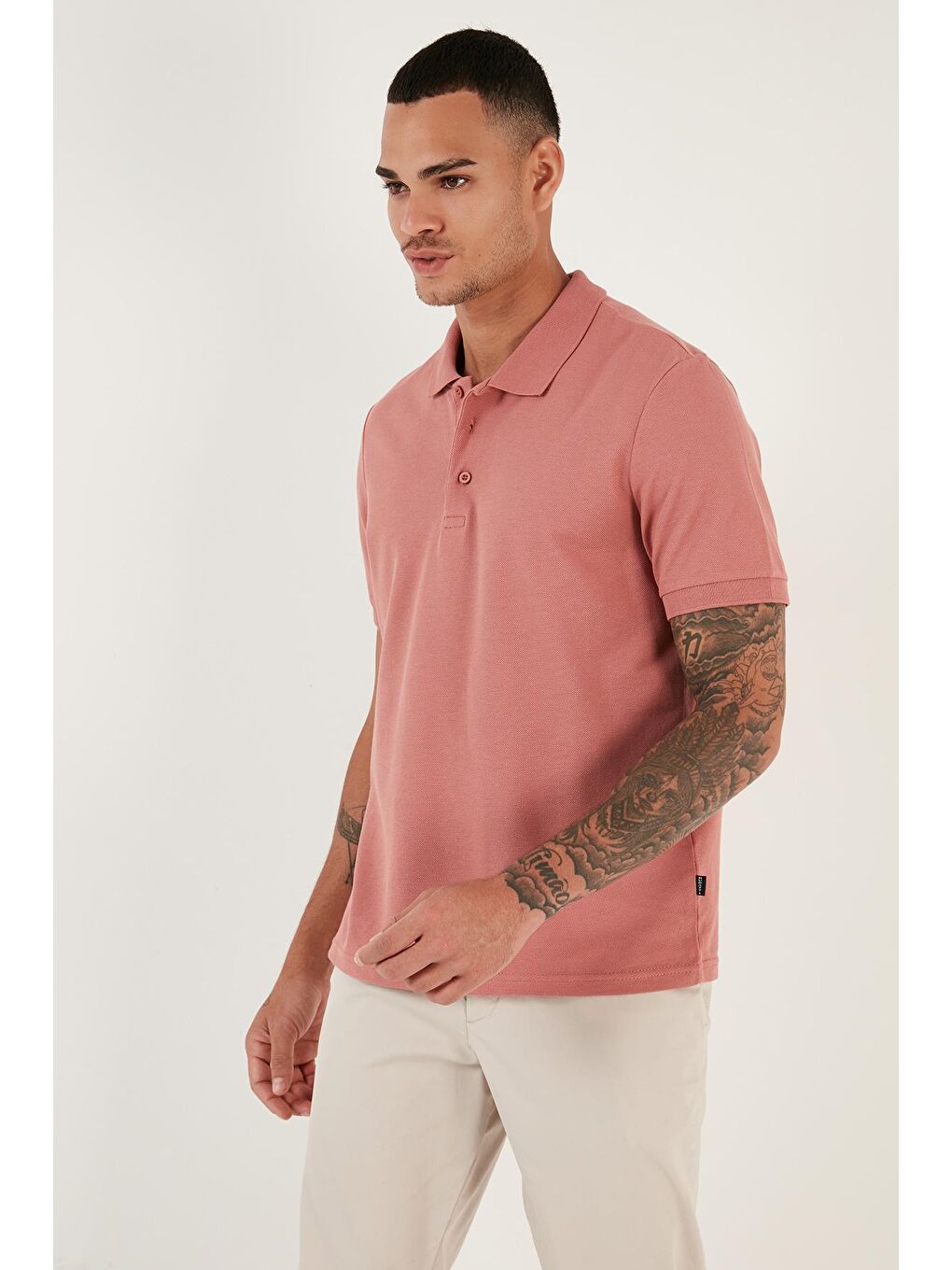 Buratti Pembe % 100 Pamuk Düğmeli Regular Fit Polo T Shirt 5902127 - 1