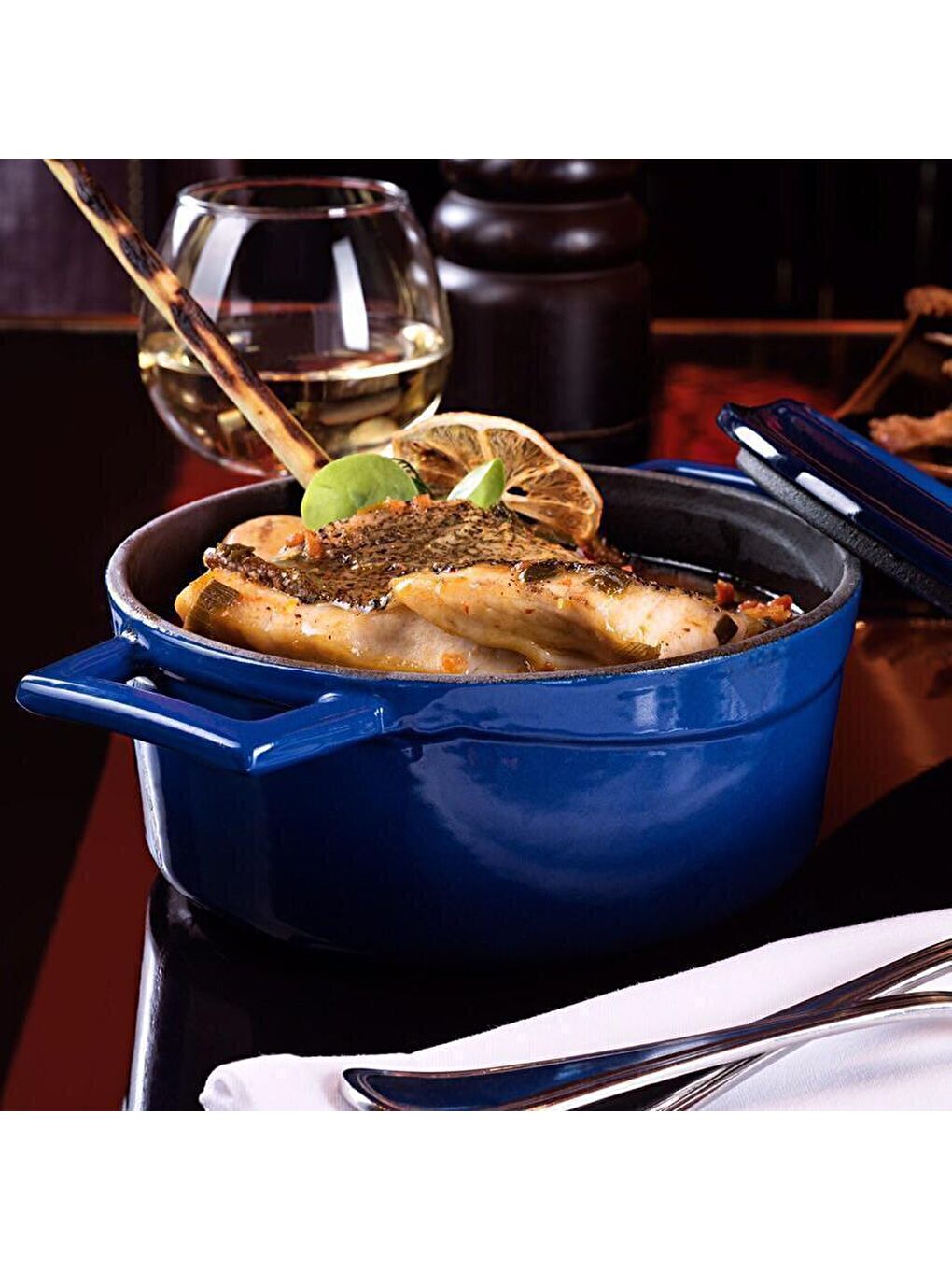 Mavi Yuvarlak Tencere. Trendy Çap(Ø) 32cm.-3